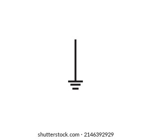 the shorthand for ground is GND, optionally the triangle in the middle symbol may be filled in . general ground IEC VECTOR ILLUSTRATION DESIGN LOGO ELEMENT