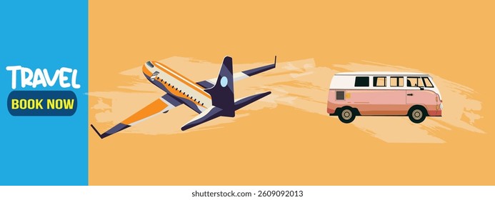 Shortlist travel for Air and Bus. Vector Illustration shortlist travel. Eps 10