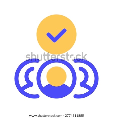Shortlisted Candidate Vector Line Icon for Recruitment and Selection