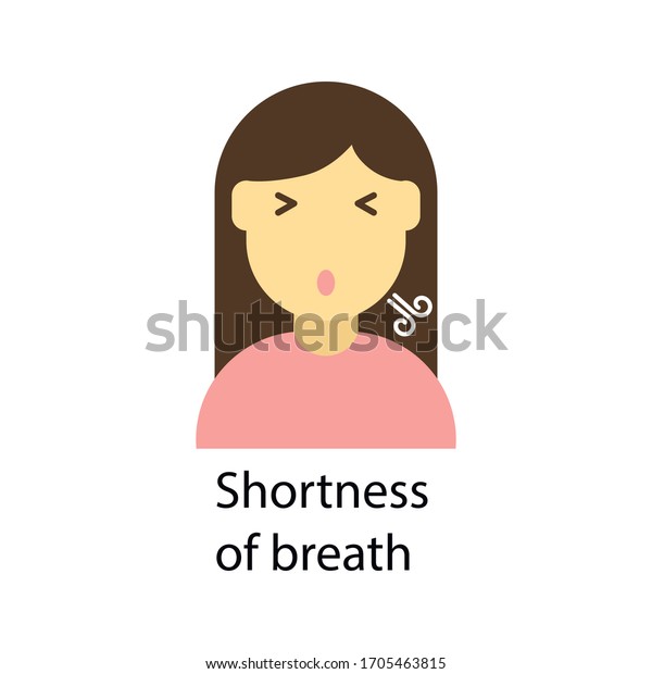 Shortness Breath Dyspnea Symptom Viral Disease Stock Vector (royalty 