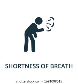 Shortness Of Breath icon. Simple illustration from coronavirus collection. Creative Shortness Of Breath icon for web design, templates, infographics and more.