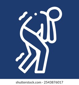 Icono de la falta de aliento. Vector. Símbolo