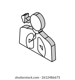 shortness of breath isometric icon vector. shortness of breath sign. isolated symbol illustration