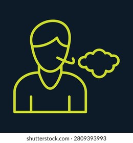 Shortness Of Breath trendy vector illustration in flat style flawless background.eps