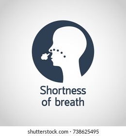 Shortness Of Breath Vector Logo Icon Illustration