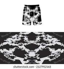 se pueden aplicar pantalones cortos con un fondo abstracto a camisetas, calcomanías y pegatinas de vinilo