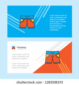 Shorts abstract corporate business banner template, horizontal advertising business banner.