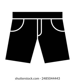 Shorts Black icon. vector illustration.