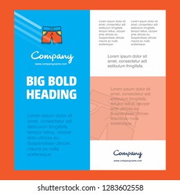 Shorts Business Company Poster Template. with place for text and images. vector background