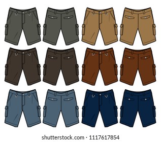 Shorts Cargo Vector Stock Vector (Royalty Free) 1117617854 | Shutterstock