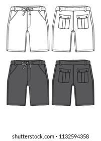 shorts cargo vector design