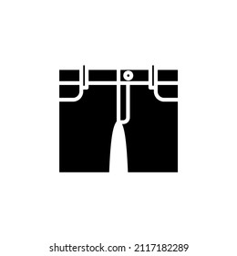 Pantalones cortos, plantilla de logotipo de Ilustración de vectores de iconos sólidos casuales. Idóneo Para Muchos Fines.
