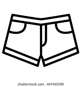 Shorts clothes icon vector