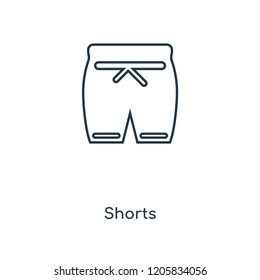 Shorts concept line icon. Linear Shorts concept outline symbol design. This simple element illustration can be used for web and mobile UI/UX.