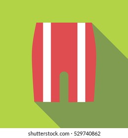 Shorts for cyclists icon. Flat illustration of shorts for cyclists vector icon for web