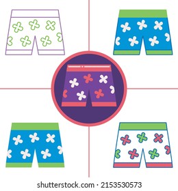 pantalones cortos de diseño plano