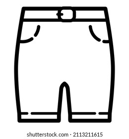 Shorts Flat Icon Isolated On White Background