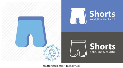 Shorts flat icon. line icon
