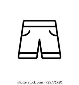 Shorts flat icon. Single high quality outline symbol of summer for web design or mobile app. Thin line signs of swimming for design logo, visit card, etc. Outline logo of beach