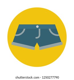 Shorts flat icon. You can be used shorts icon for several purposes like: websites, UI, UX, print templates, presentation templates, promotional materials, info-graphics, web and mobile phone apps.