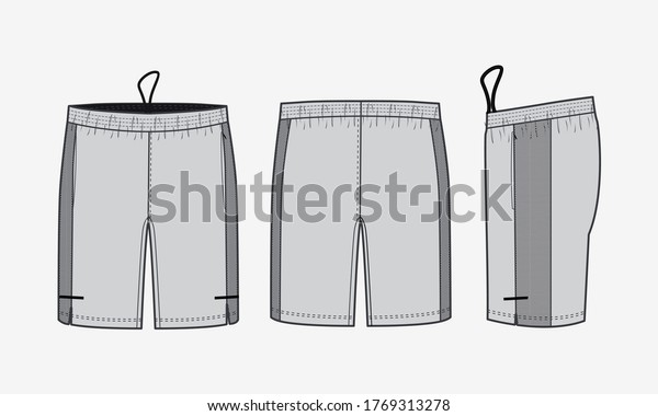 Shorts Garment Flats Fashion Illustration Suggestive Stock Vector ...