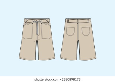 Shorts are a garment worn over the pelvic area, circling the waist and splitting to cover the upper part of the legs, sometimes extending down to the knees.