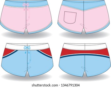 SHORTS FOR GIRL TEMPLATE