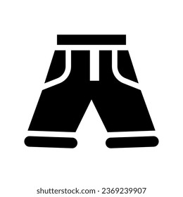 shorts glyph icon illustration vector graphic. Simple element illustration vector graphic, suitable for app, websites, and presentations isolated on white background