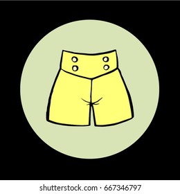 shorts hand drawn vector