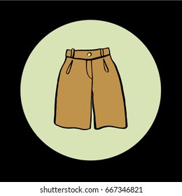 shorts hand drawn vector