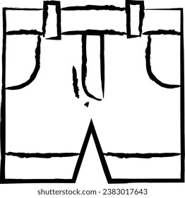 Shorts hand drawn vector illustration