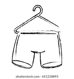 shorts hanging in the laundry