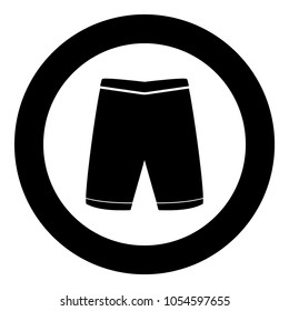 Shorts icon black color in circle