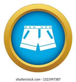 Shorts icon blue vector isolated on white background for any design