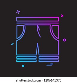Shorts icon design vector