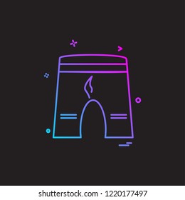 Shorts icon design vector