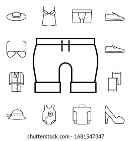 Shorts icon. Detailed set of clothes icons. Premium quality graphic design. One of the collection icons for websites, web design, mobile app