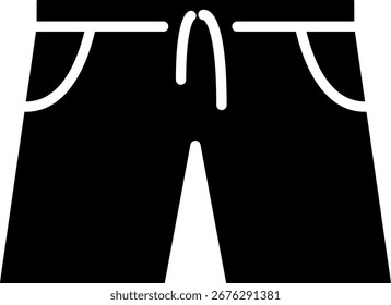 Icono de Versiones cortas con cordón, símbolo de ropa