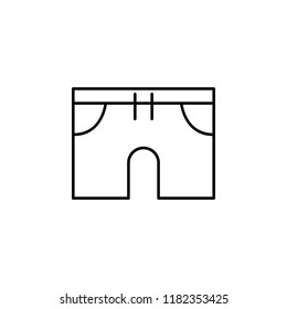 shorts icon. Element of clothes icon for mobile concept and web apps. Thin line shorts icon can be used for web and mobile
