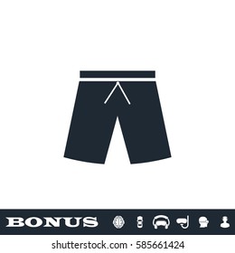 Shorts Icon Flat Black Pictogram On Stock Vector (Royalty Free ...