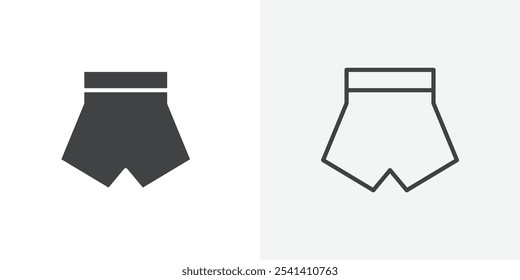 Icono de Versiones cortas de diseño de conjunto plano y simple