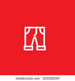 Icono de cortos. Plantilla de recursos gráficos, ilustración vectorial.