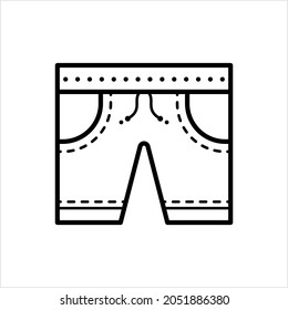 Shorts Icon, Half Pant Icon, Short Version Of Trouser Vector Art Illustration