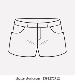 Shorts icon line element. Vector illustration of shorts icon line isolated on clean background for your web mobile app logo design.