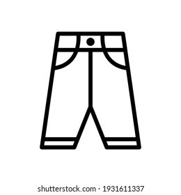 shorts icon line style vector