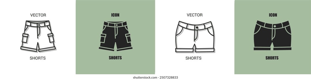 Shorts icon line. Shorts vector illustration.