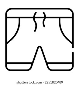 Shorts icon in modern style, beachwear vector