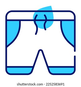 Shorts icon in modern style, beachwear vector