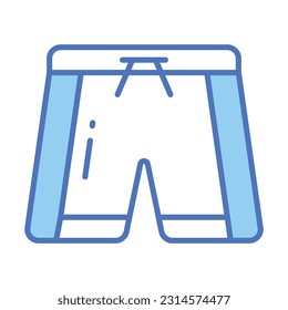 Shorts icon in modern style, beachwear vector