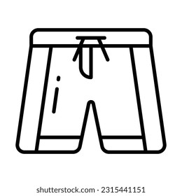 Shorts icon in modern style, beachwear vector